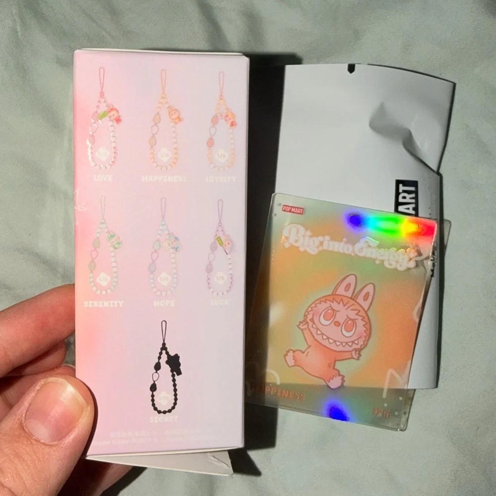 POP MART X The Monsters Big Into Energy Labubu Phone Charm - Happiness - Picture 3 of 5